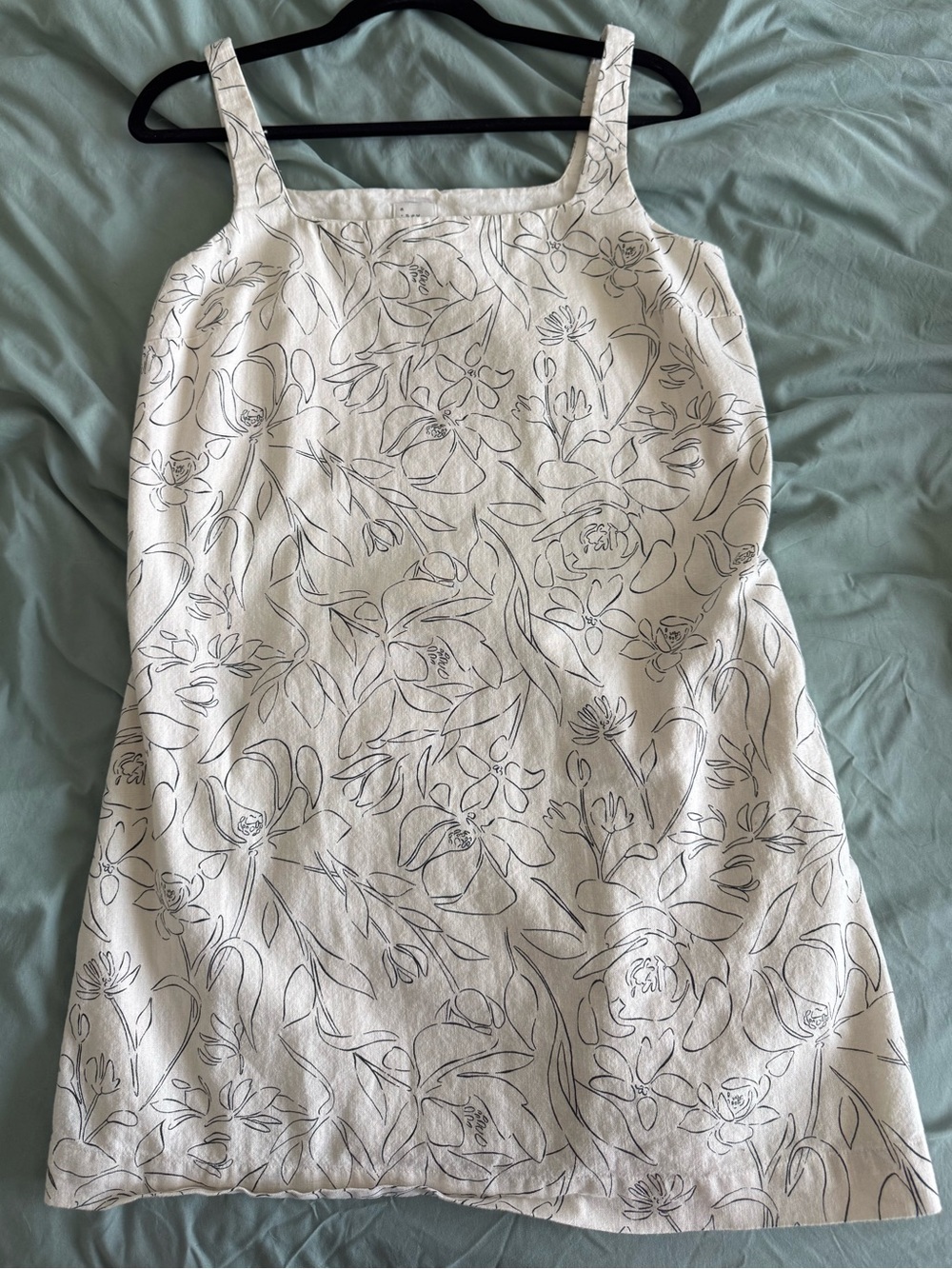 a new day White Floral-Outline Mini Dress